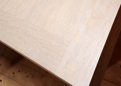 Table à allonges - MANHATTAN - bois de chêne massif  Plateau